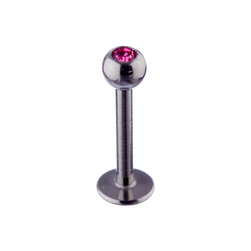 Micro Labret Rose Jewel 1.2x8 Steel
