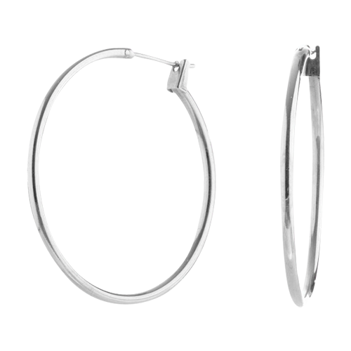 Silver X-Large Click Hoop